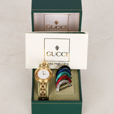 Gucci Multicolor Gold Bezel Watch