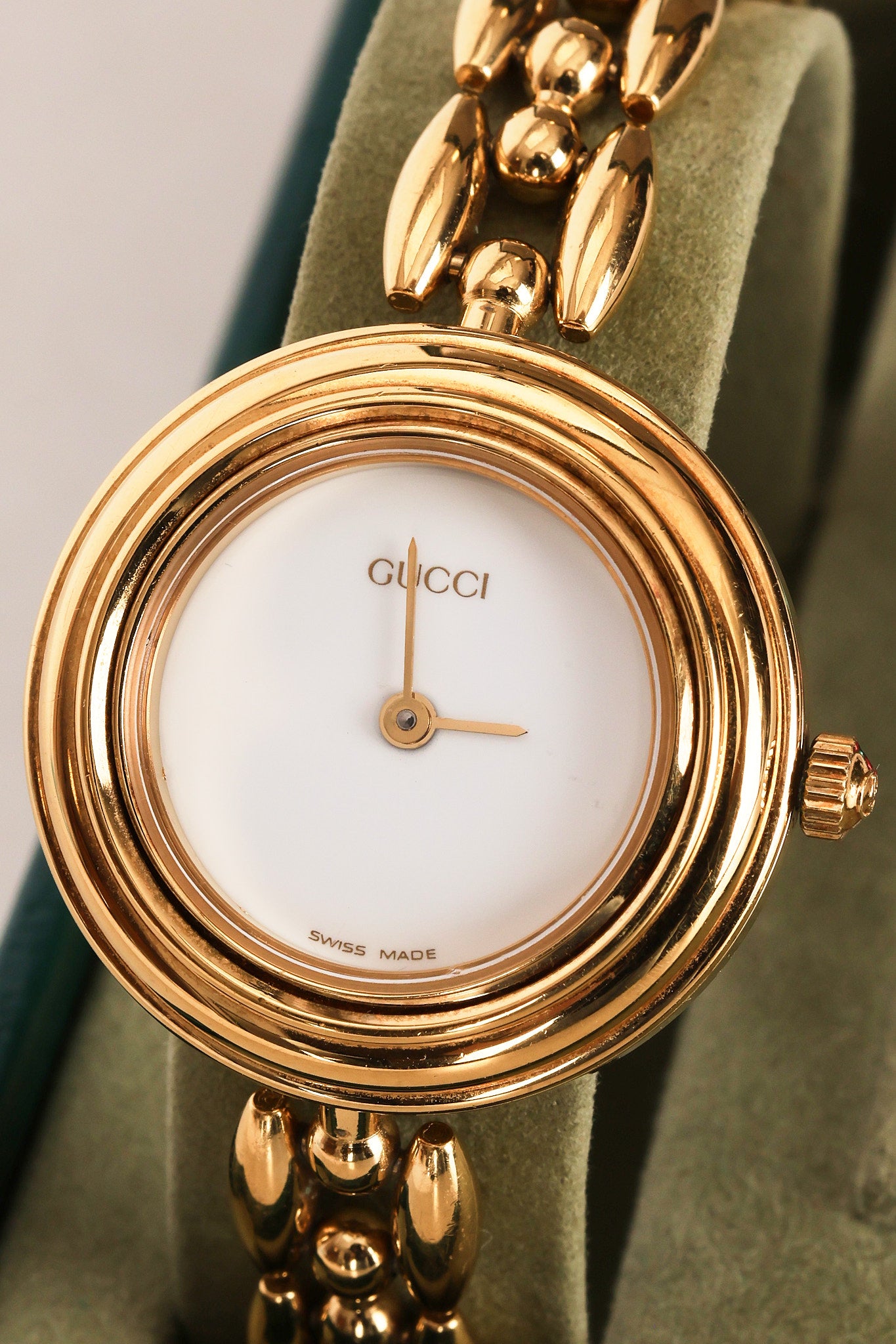 Gucci Multicolor Gold Bezel Watch