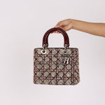Dior Medium Lady Tweed Bordeaux