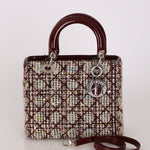 Dior Medium Lady Tweed Bordeaux