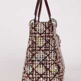 Dior Medium Lady Tweed Bordeaux