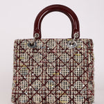 Dior Medium Lady Tweed Bordeaux