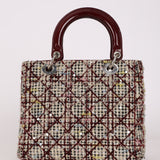 Dior Medium Lady Tweed Bordeaux