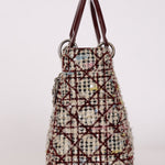 Dior Medium Lady Tweed Bordeaux
