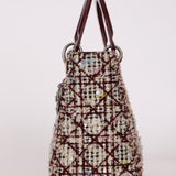 Dior Medium Lady Tweed Bordeaux