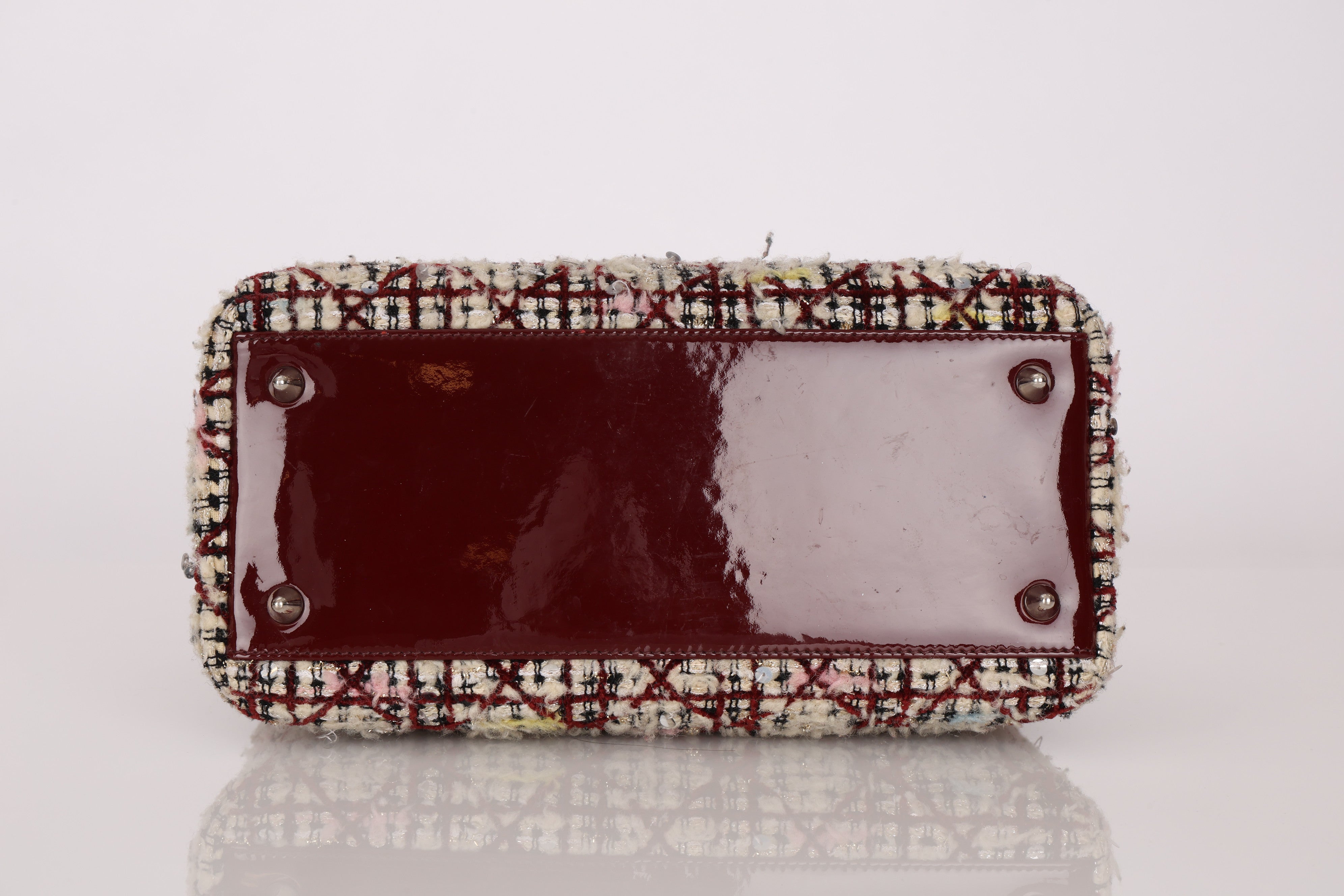 Dior Medium Lady Tweed Bordeaux