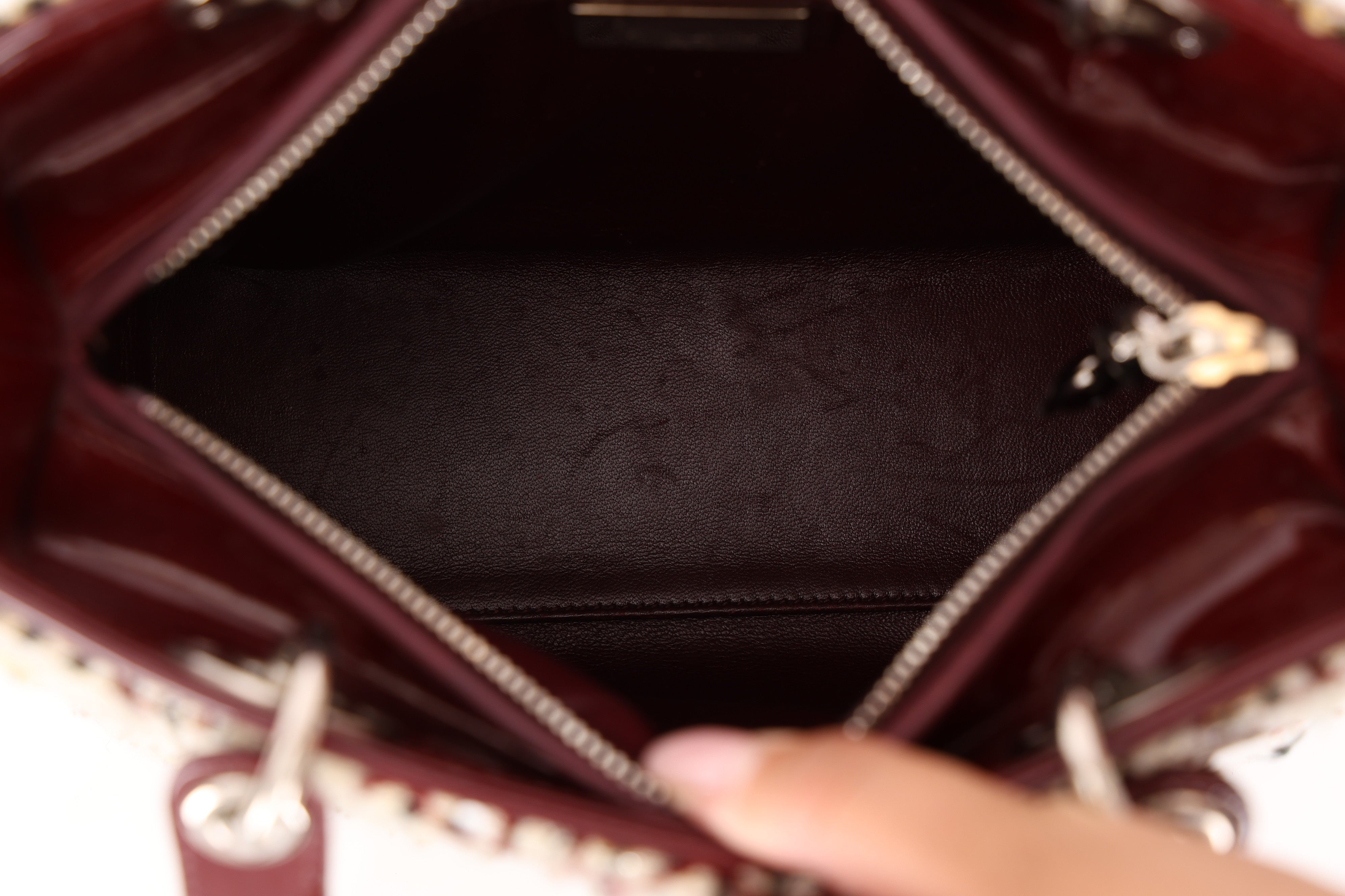 Dior Medium Lady Tweed Bordeaux