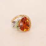 Citrine & Peridot Gold Diamond Ring