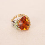 Citrine & Peridot Gold Diamond Ring