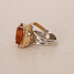 Citrine & Peridot Gold Diamond Ring