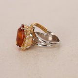 Citrine & Peridot Gold Diamond Ring