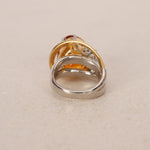Citrine & Peridot Gold Diamond Ring