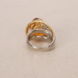Citrine & Peridot Gold Diamond Ring