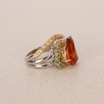 Citrine & Peridot Gold Diamond Ring