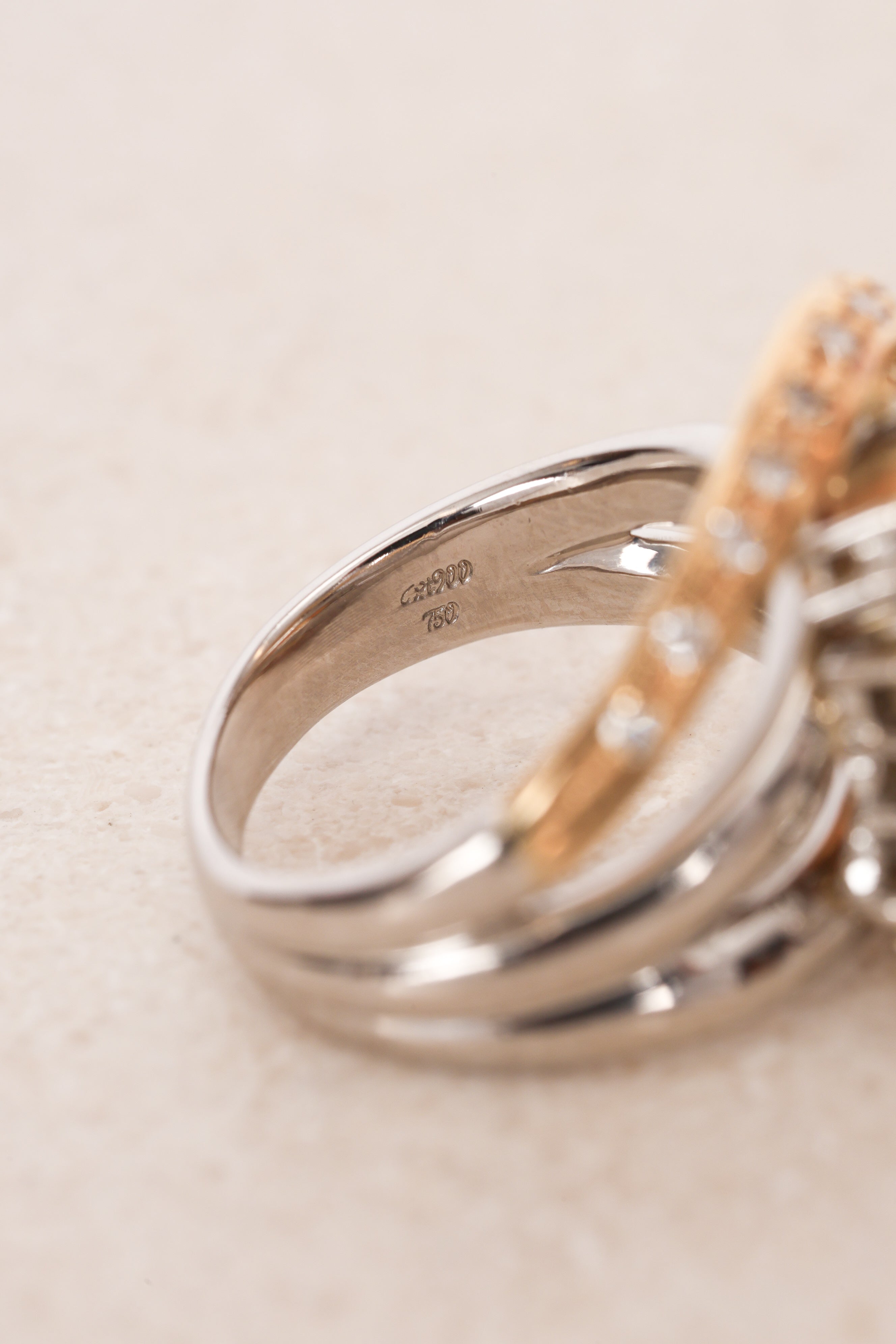 Citrine & Peridot Gold Diamond Ring