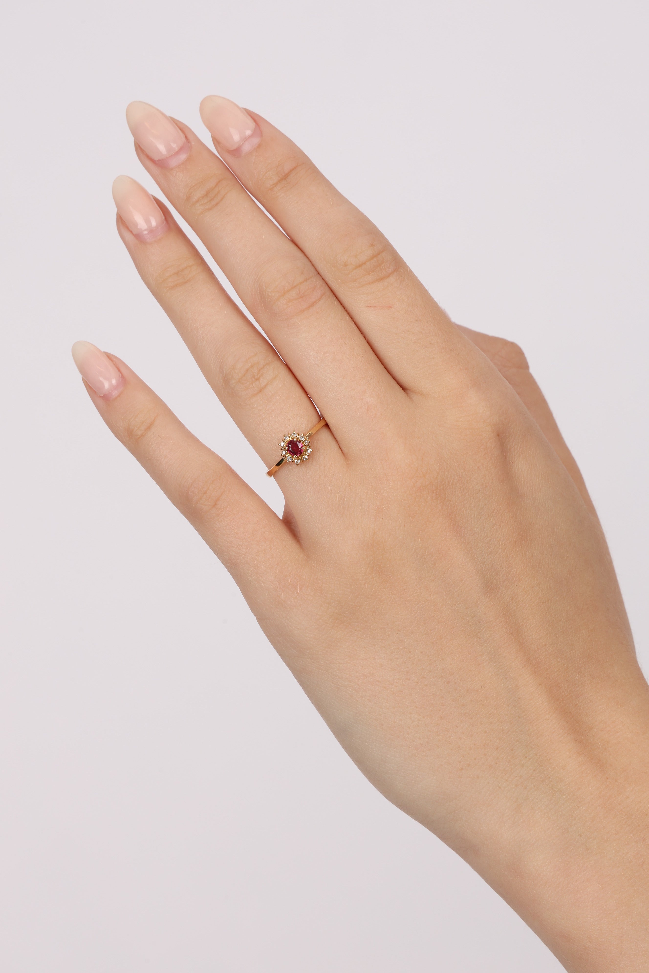 18K Ruby & Diamond Gold Ring