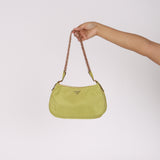 Prada Nylon Lime Shoulder Bag