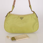 Prada Nylon Lime Shoulder Bag