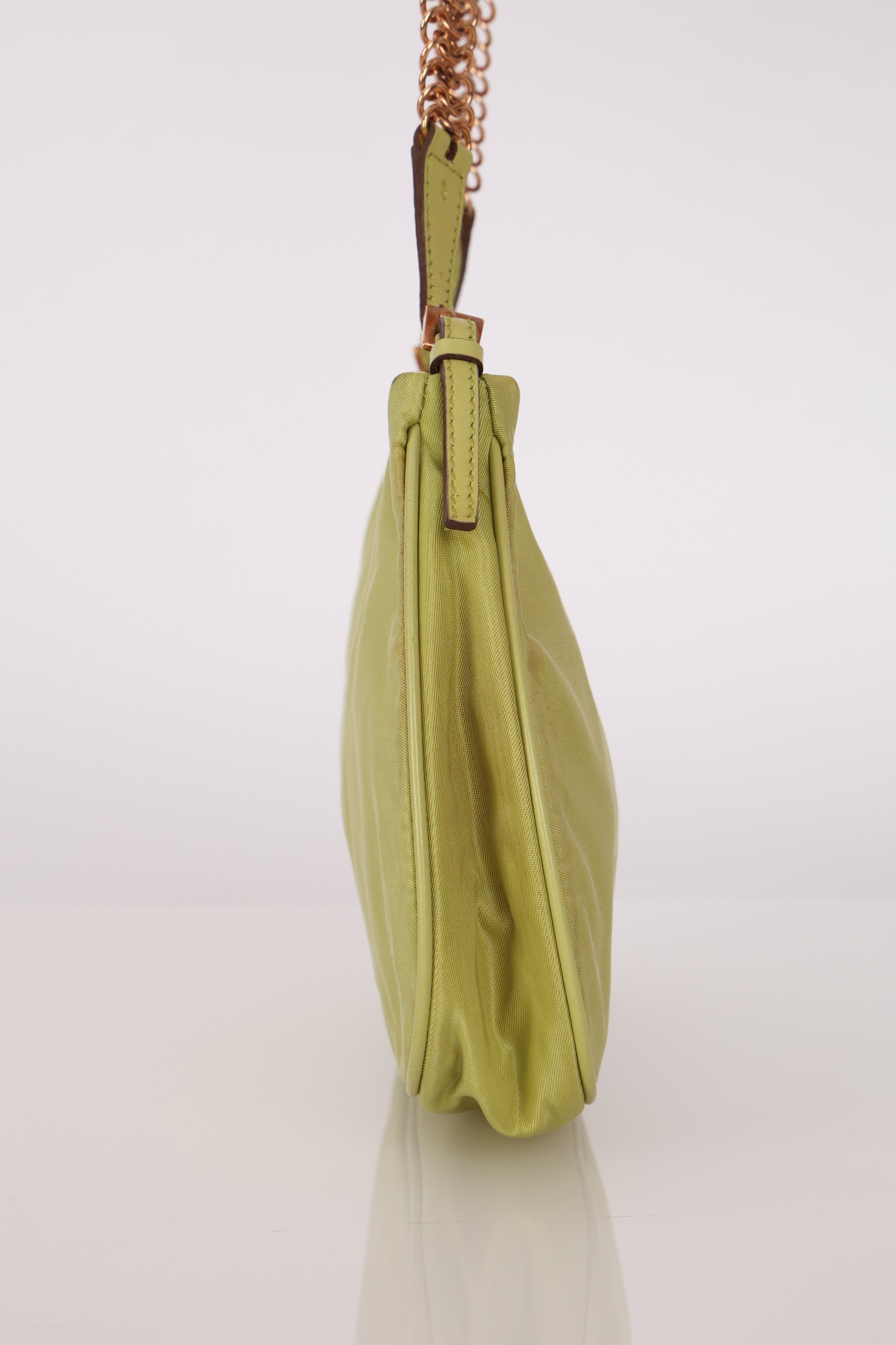 Prada Nylon Lime Shoulder Bag