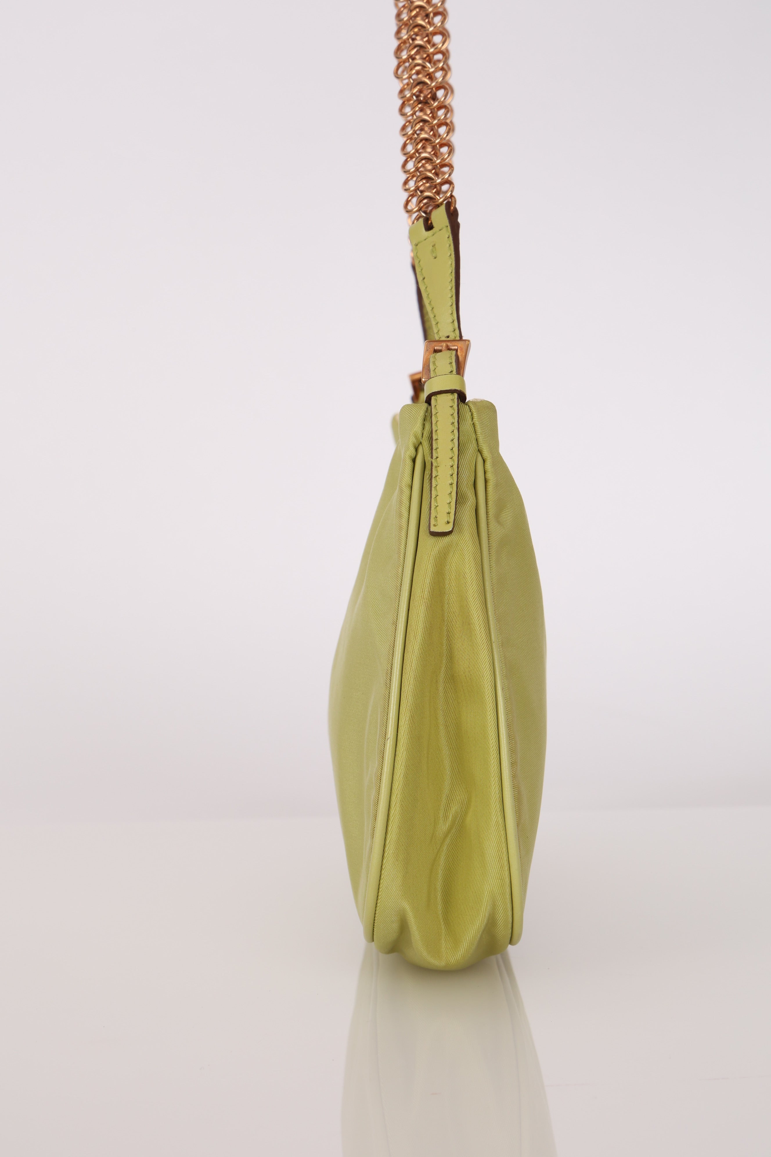 Prada Nylon Lime Shoulder Bag