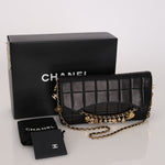 Chanel Chocolate Bar Lucky Charms Shoulder Bag Black Lambskin GHW
