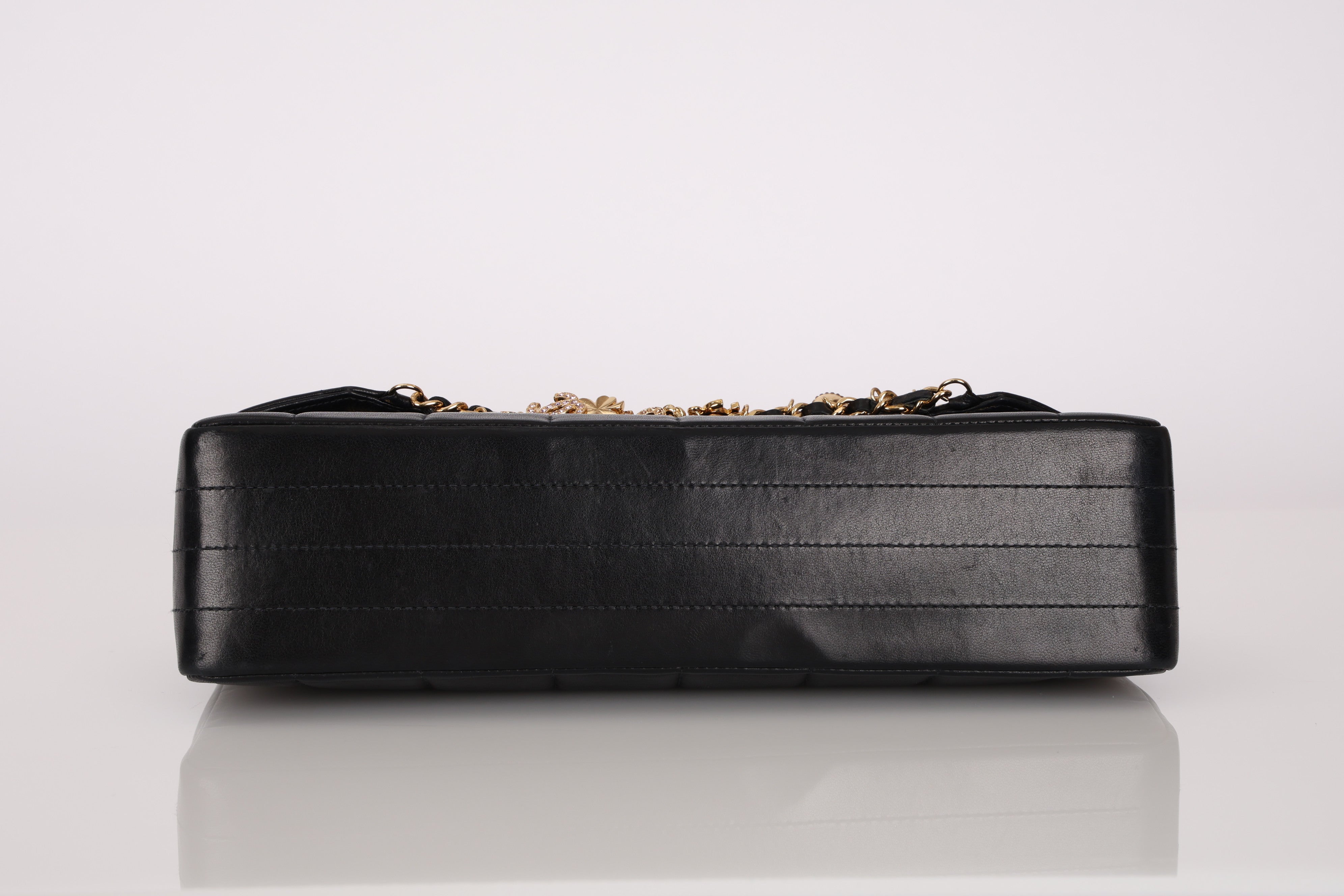 Chanel Chocolate Bar Lucky Charms Shoulder Bag Black Lambskin GHW