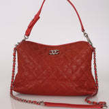 Chanel French Riviera Hobo Red Caviar SHW