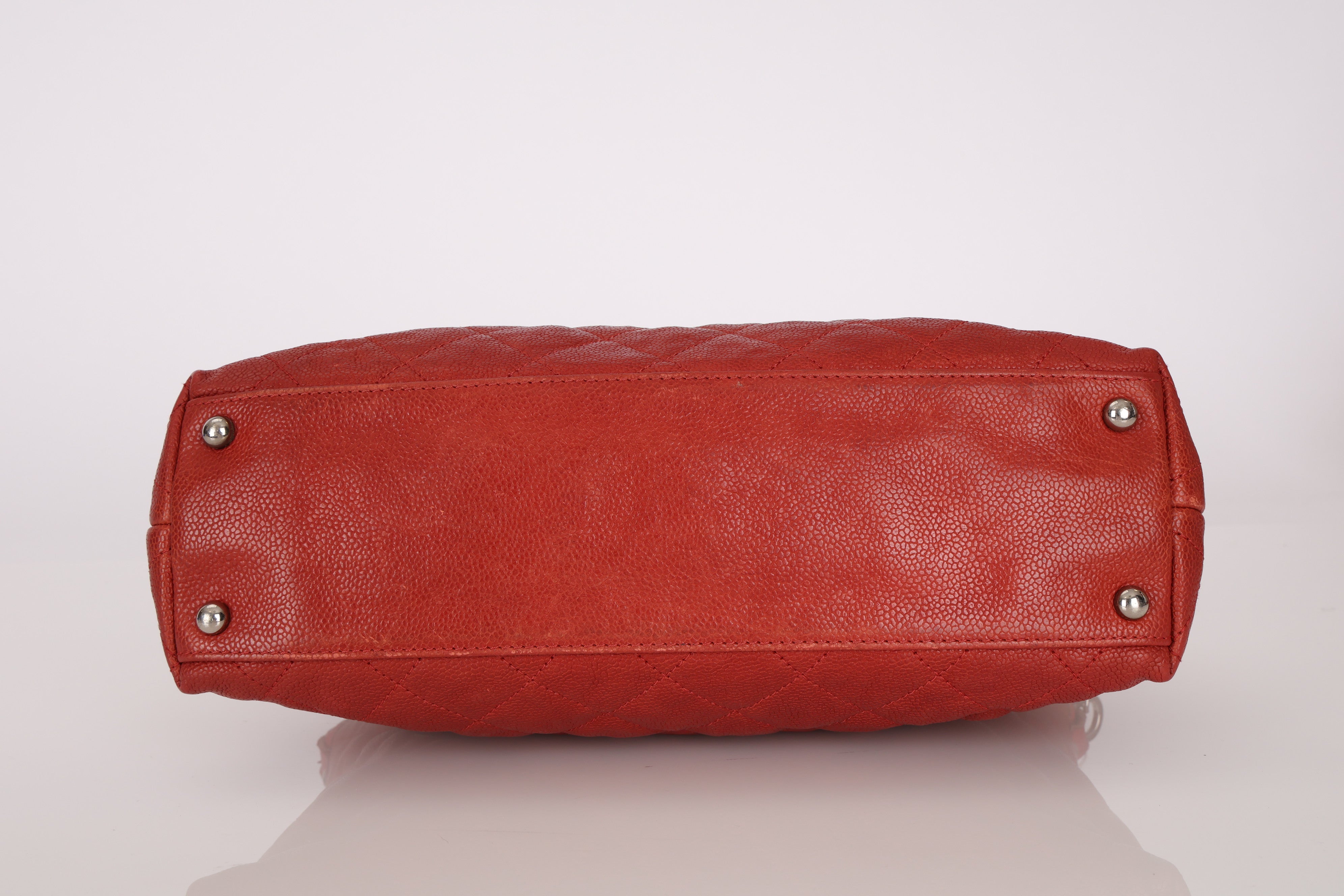 Chanel French Riviera Hobo Red Caviar SHW