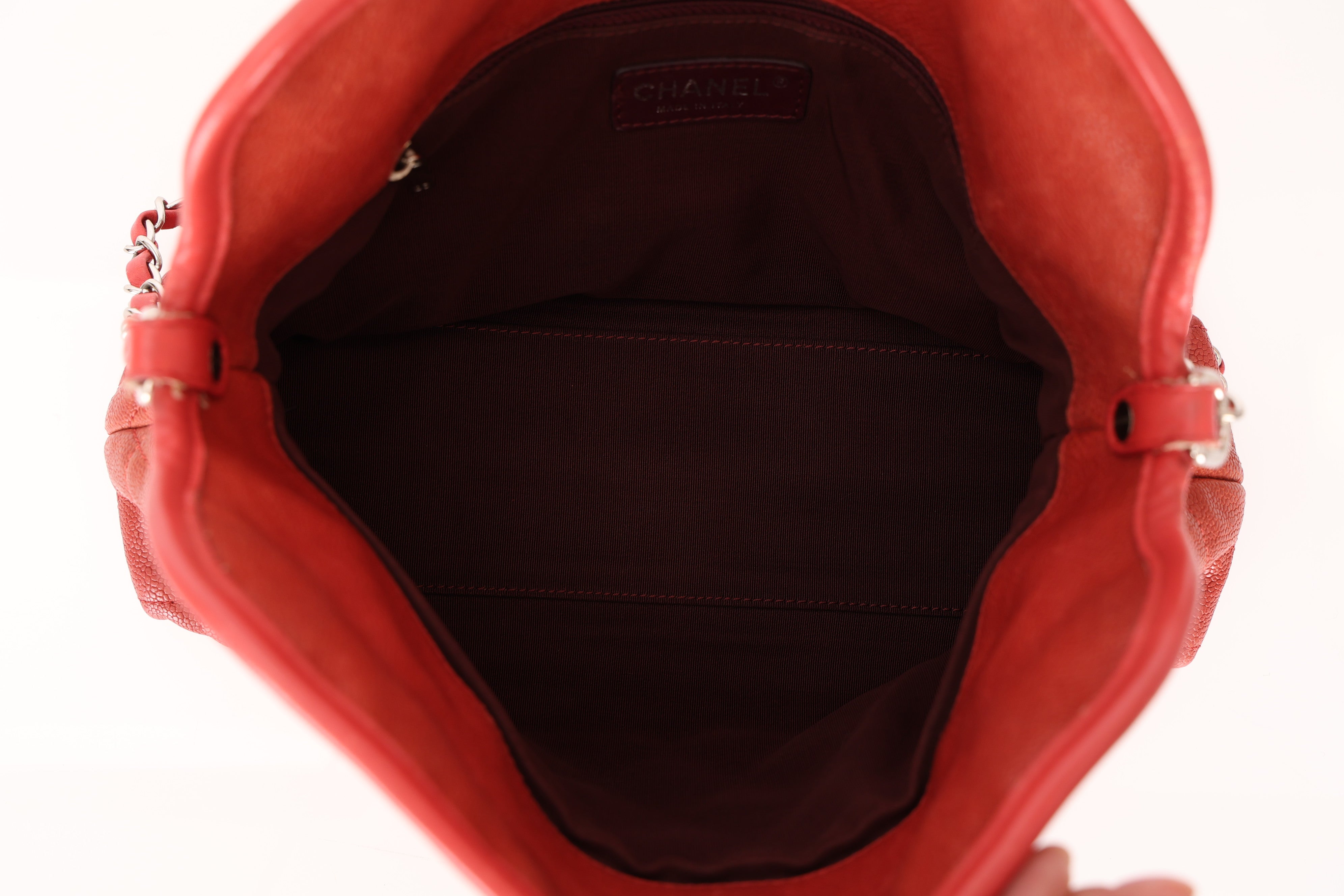 Chanel French Riviera Hobo Red Caviar SHW