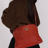 Chanel French Riviera Hobo Red Caviar 2012 SHW