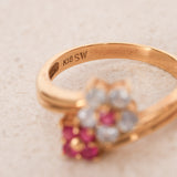 18K Ruby & Sapphire Gold Ring