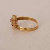 18K Ruby & Sapphire Gold Ring