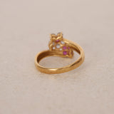 18K Ruby & Sapphire Gold Ring