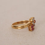 18K Ruby & Sapphire Gold Ring