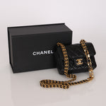 Chanel Mini Square Flap Black Lambskin AGHW