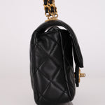 Chanel Mini Square Flap Black Lambskin AGHW