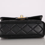 Chanel Mini Square Flap Black Lambskin AGHW