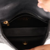 Chanel Mini Square Flap Black Lambskin AGHW