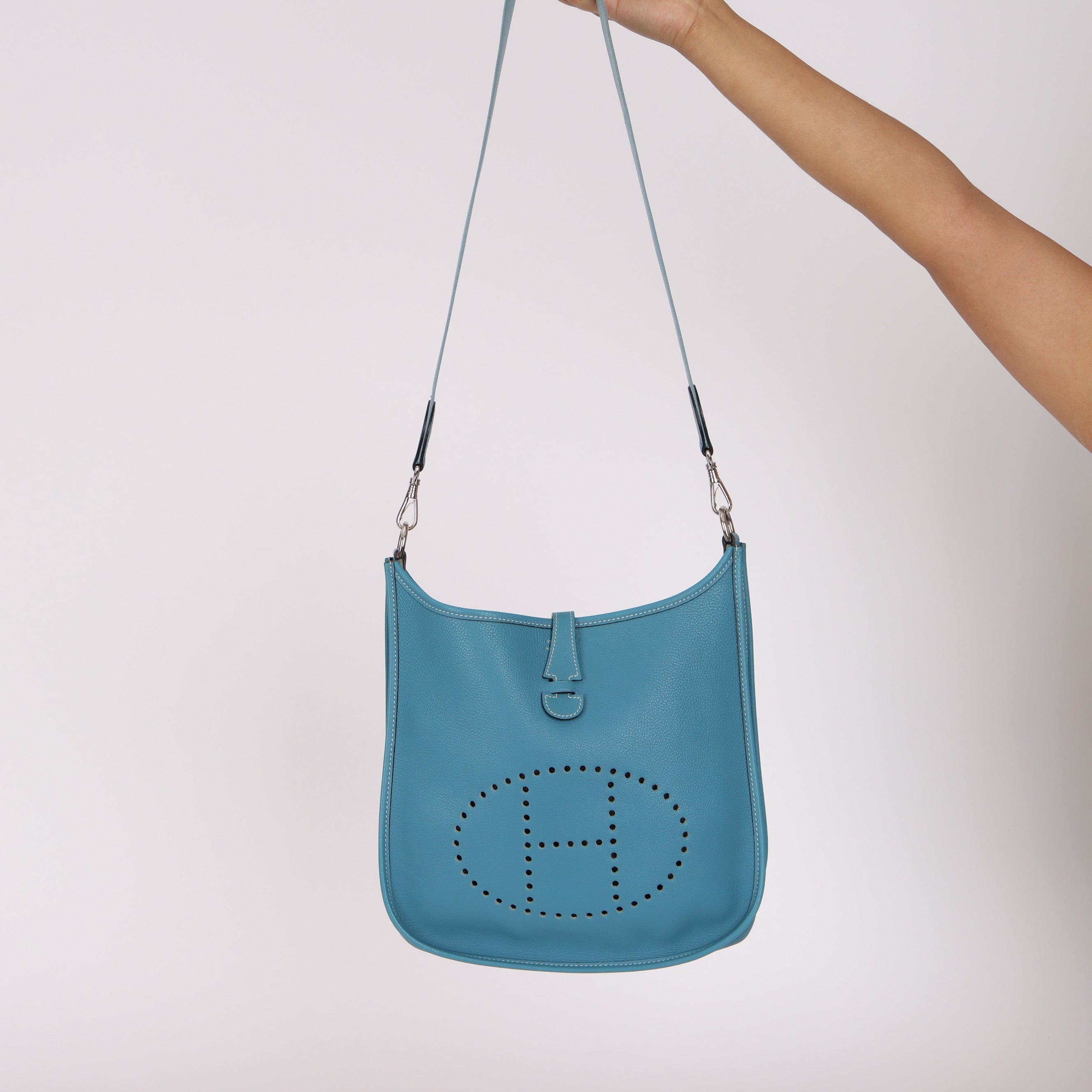 Hermès Evelyne Bleu Jean (Clemence) SHW