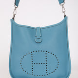 Hermès Evelyne PM Bleu Jean Clemence 2003 PHW