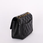 Rare Chanel Mini Square Flap Black Caviar 2010s GHW