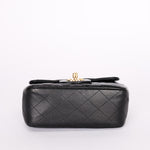 Rare Chanel Mini Square Flap Black Caviar 2010s GHW