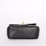Rare Chanel Mini Square Flap Black Caviar 2010s GHW