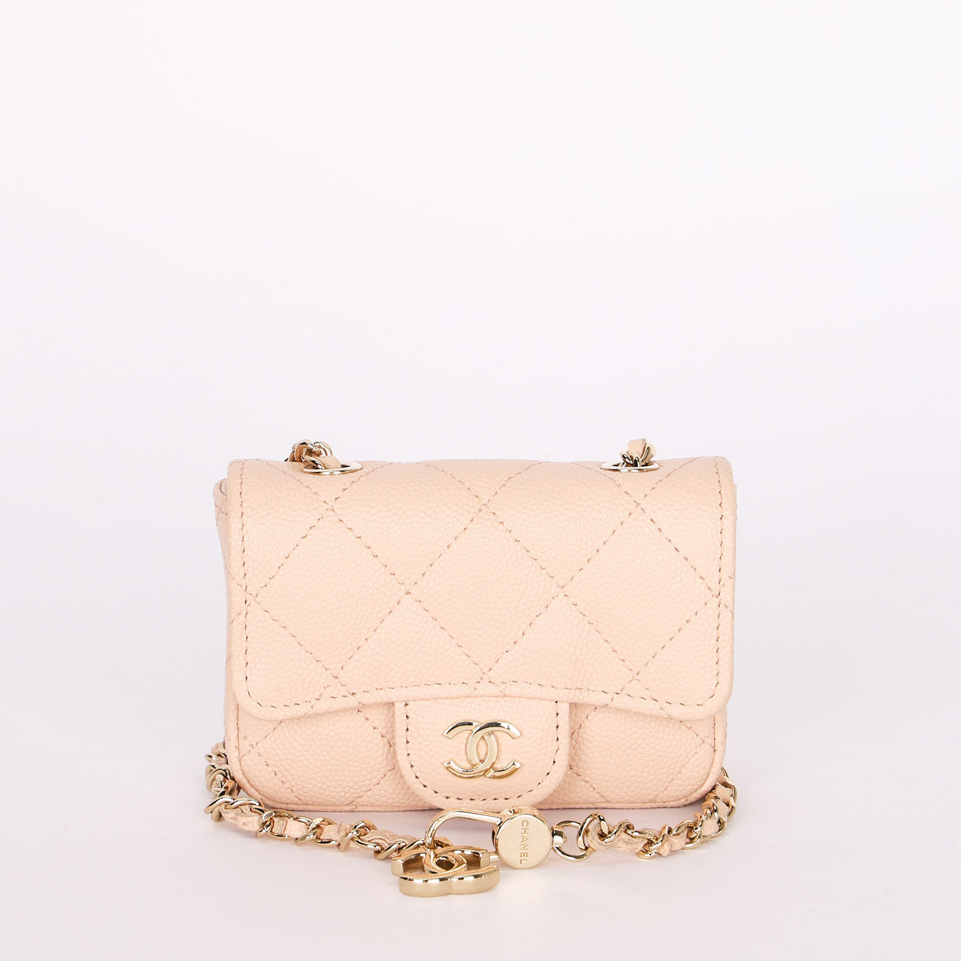 Chanel Mini Belt Bag Blush Caviar 2020 GHW