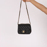 Chanel Mini Square Flap Black Caviar GHW