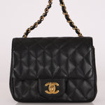 Chanel Mini Square Flap Black Caviar GHW