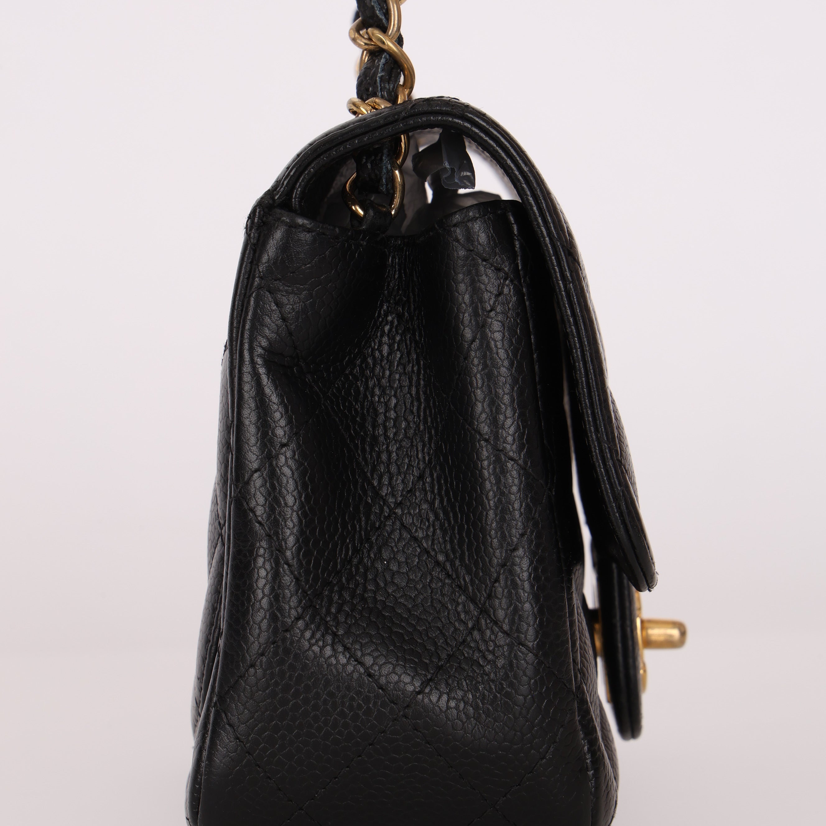Chanel Mini Square Flap Black Caviar GHW