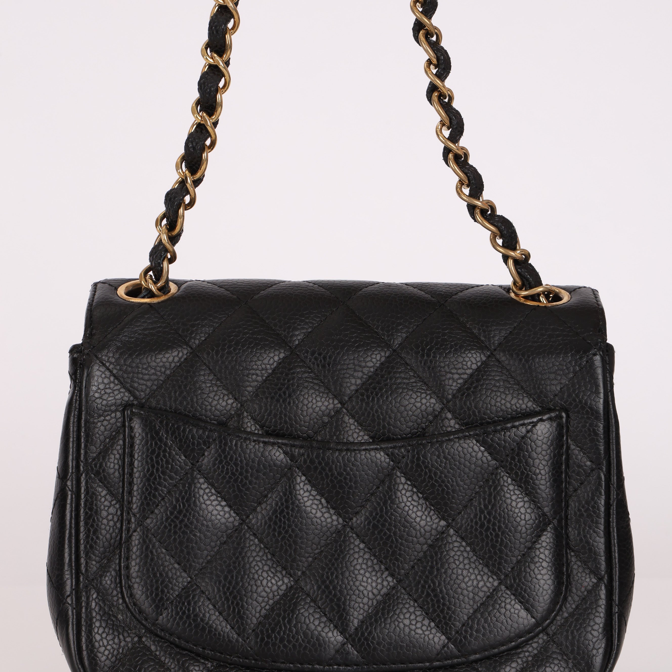 Chanel Mini Square Flap Black Caviar GHW