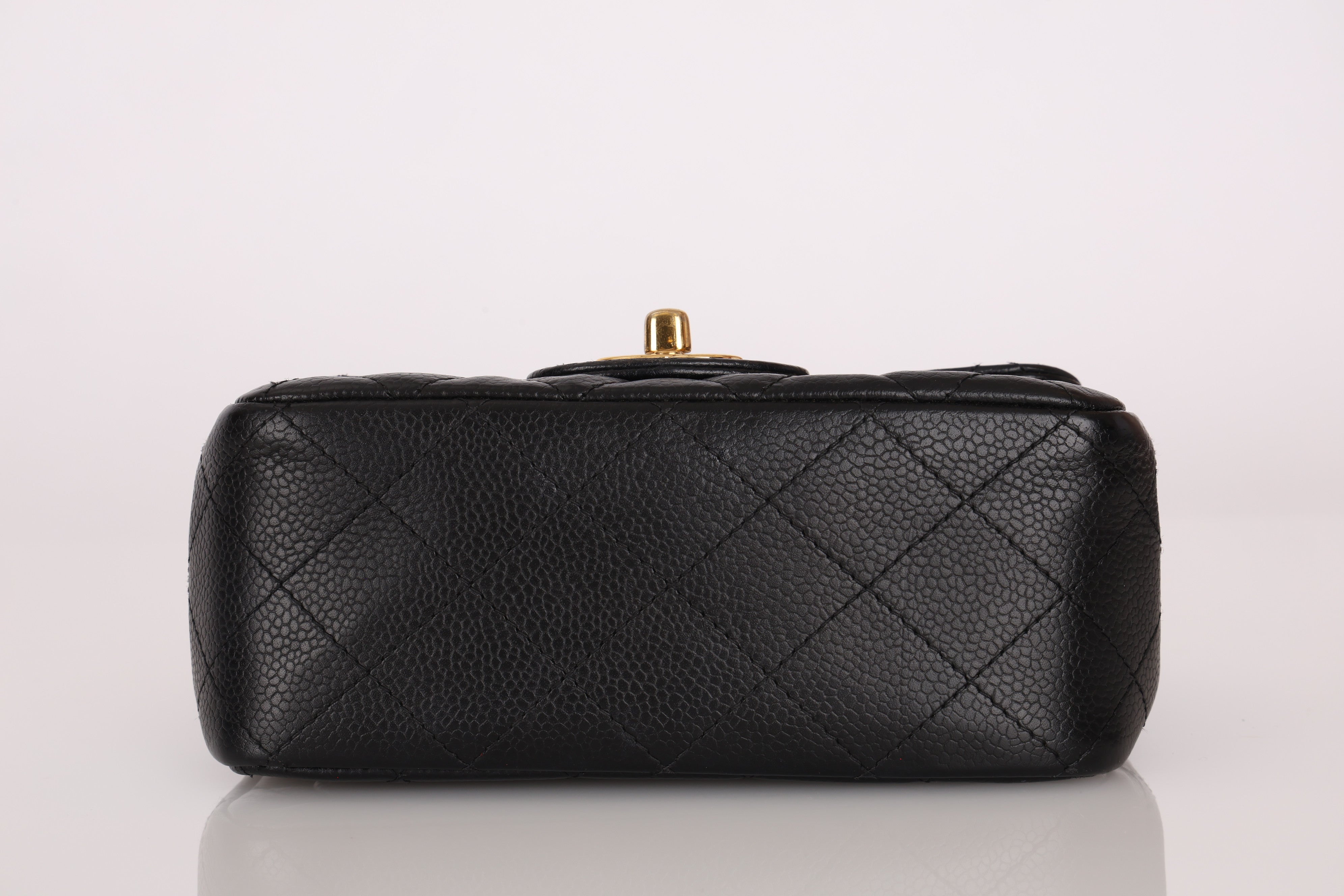 Chanel Mini Square Flap Black Caviar GHW