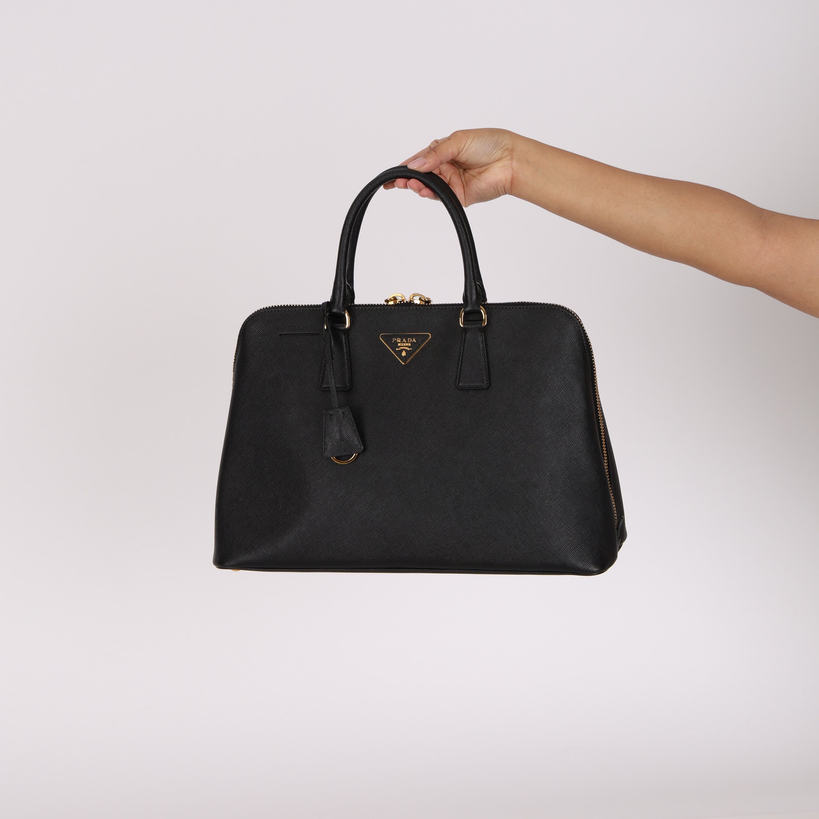 Prada Saffiano Leather Top Handle Bag